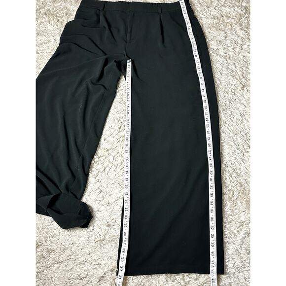 ModCloth Women Size XL Wide Leg Black Careerwear Officewear Dress Pants Pockets - Picture 4 of 11